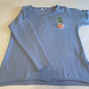 Crown & Ivy Distressed Pineapple Sweatshirt